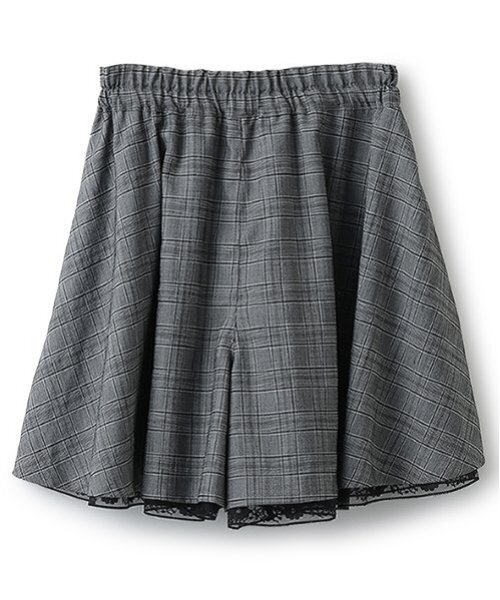 pom ponette junior（ポンポネットジュニア）の「裾レースキュロット（スカート・キッズ・ブラック/オフホワイト・M:150cm/L:160cm）」の3枚目の写真