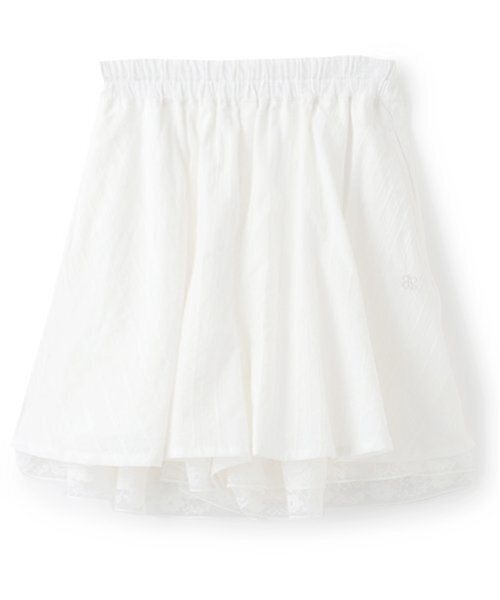 pom ponette junior（ポンポネットジュニア）の「裾レースキュロット（スカート・キッズ・ブラック/オフホワイト・M:150cm/L:160cm）」の12枚目の写真