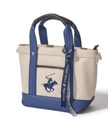 【Beverly Hills Polo Club/ビバリーヒルズポロクラブ】ポニー刺繍PUトートバッグSS (ショルダーストラップ付)
