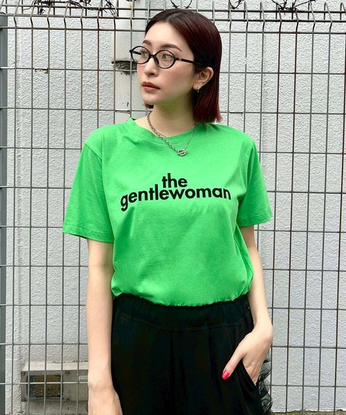 Narcissus(ナルシス)の「ロゴプリントカラーTシャツ(Tシャツ/カットソー・レディース・グリーン/チャコール・FREE)」の2枚目の写真