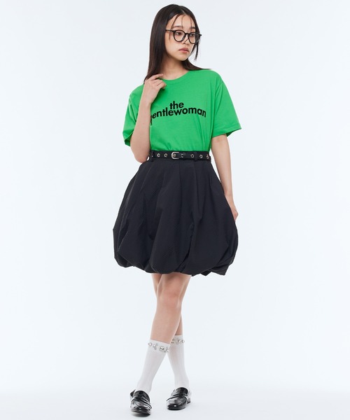 Narcissus(ナルシス)の「ロゴプリントカラーTシャツ(Tシャツ/カットソー・レディース・グリーン/チャコール・FREE)」の3枚目の写真
