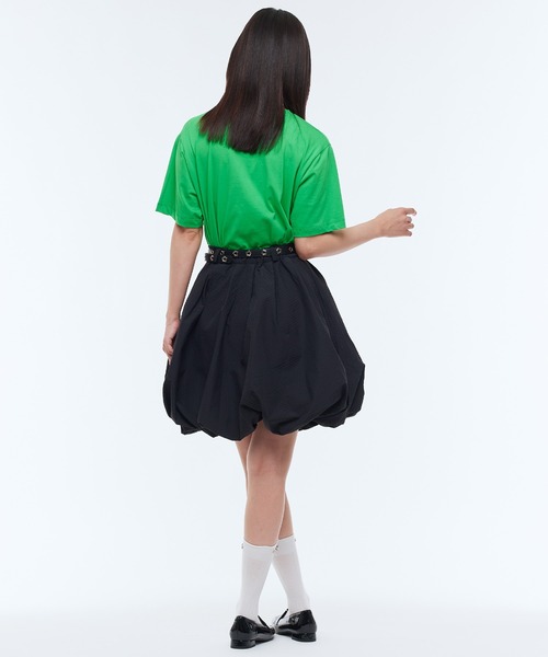 Narcissus(ナルシス)の「ロゴプリントカラーTシャツ(Tシャツ/カットソー・レディース・グリーン/チャコール・FREE)」の4枚目の写真