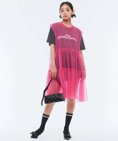 Narcissus(ナルシス)の「ロゴプリントカラーTシャツ(Tシャツ/カットソー・レディース・グリーン/チャコール・FREE)」の7枚目の写真