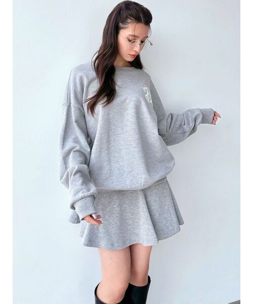 RESEXXY（リゼクシー）の「エンブロイダリースウェットトップス（スウェット・レディース・グレー/ブルー/ホワイト・FREE）」の8枚目の写真