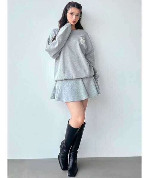 RESEXXY（リゼクシー）の「エンブロイダリースウェットトップス（スウェット・レディース・グレー/ブルー/ホワイト・FREE）」の10枚目の写真