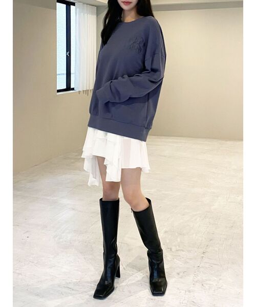 RESEXXY（リゼクシー）の「エンブロイダリースウェットトップス（スウェット・レディース・グレー/ブルー/ホワイト・FREE）」の14枚目の写真