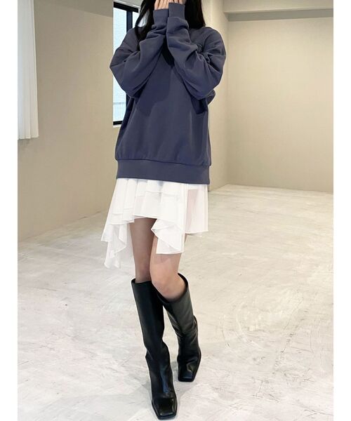 RESEXXY（リゼクシー）の「エンブロイダリースウェットトップス（スウェット・レディース・グレー/ブルー/ホワイト・FREE）」の15枚目の写真