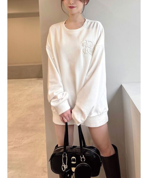 RESEXXY（リゼクシー）の「エンブロイダリースウェットトップス（スウェット・レディース・グレー/ブルー/ホワイト・FREE）」の18枚目の写真