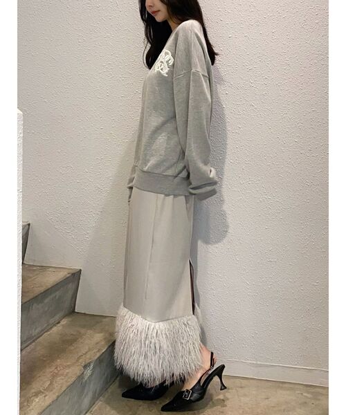 RESEXXY（リゼクシー）の「エンブロイダリースウェットトップス（スウェット・レディース・グレー/ブルー/ホワイト・FREE）」の22枚目の写真