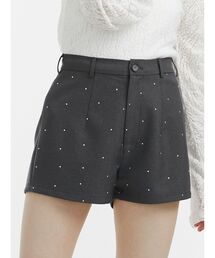 ラインストーンショートパンツ