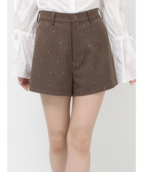jouetie（ジュエティ）の「ラインストーンショートパンツ【セットアップ対応】（その他パンツ・レディース・ブラウン/グレー・MEDIUM）」の15枚目の写真