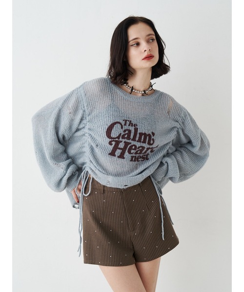 jouetie（ジュエティ）の「ラインストーンショートパンツ【セットアップ対応】（その他パンツ・レディース・ブラウン/グレー・MEDIUM）」の9枚目の写真