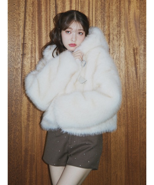 jouetie（ジュエティ）の「ラインストーンショートパンツ【セットアップ対応】（その他パンツ・レディース・ブラウン/グレー・MEDIUM）」の13枚目の写真