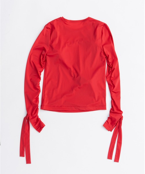 PRANK PROJECT（プランクプロジェクト）の「ノットシャーリングトップ / Knot Sharing Top（その他トップス・レディース・チャコールグレー/アイボリー/レッド・FREE）」の15枚目の写真