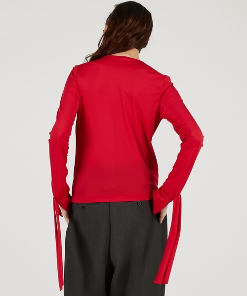 PRANK PROJECT(プランクプロジェクト)の「ノットシャーリングトップ / Knot Sharing Top(その他トップス・レディース・チャコールグレー/アイボリー/レッド・FREE)」の20枚目の写真