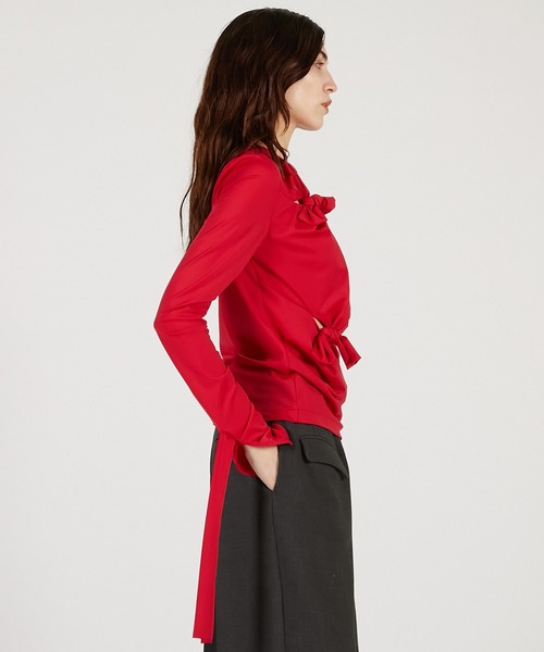 PRANK PROJECT(プランクプロジェクト)の「ノットシャーリングトップ / Knot Sharing Top(その他トップス・レディース・チャコールグレー/アイボリー/レッド・FREE)」の19枚目の写真