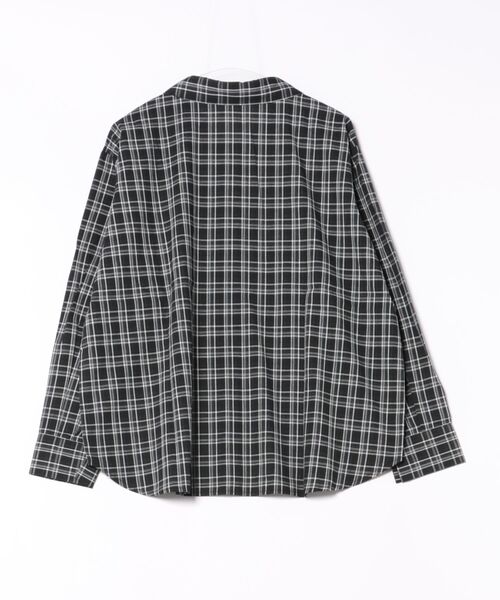 GORGE(ゴージ)の「《ゆるっと3WAY》チェックシャツ/こなれアレンジ自在(シャツ/ブラウス・レディース・ブルー/レッド/ボルドー/ブラック/ベージュ×ブラック・F)」の13枚目の写真