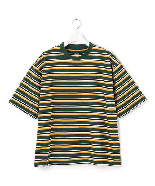 J.PRESS YORK STREET（ジェイプレスヨークストリート）の「【UNISEX】ベーシックボーダー Tシャツ（Tシャツ/カットソー・メンズ・ダークブラウン系1/ダークグリーン系2/ベージュ系1/ホワイト系2・SMALL/MEDIUM/LARGE）」の4枚目の写真