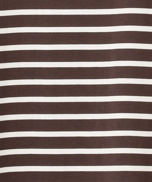 J.PRESS YORK STREET（ジェイプレスヨークストリート）の「【UNISEX】ベーシックボーダー Tシャツ（Tシャツ/カットソー・メンズ・ダークブラウン系1/ダークグリーン系2/ベージュ系1/ホワイト系2・SMALL/MEDIUM/LARGE）」の6枚目の写真