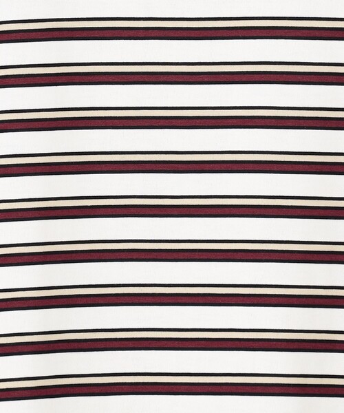 J.PRESS YORK STREET（ジェイプレスヨークストリート）の「【UNISEX】ベーシックボーダー Tシャツ（Tシャツ/カットソー・メンズ・ダークブラウン系1/ダークグリーン系2/ベージュ系1/ホワイト系2・SMALL/MEDIUM/LARGE）」の7枚目の写真