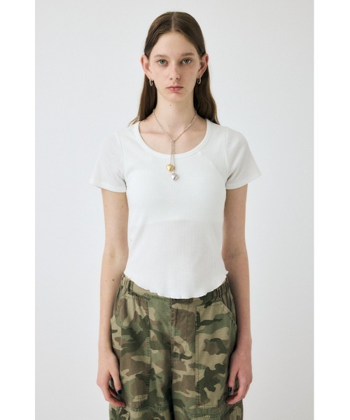 MOUSSY(マウジー)の「【EC・一部店舗限定】CUP IN トップス(Tシャツ/カットソー・レディース・ホワイト/ブラック・FREE)」の7枚目の写真