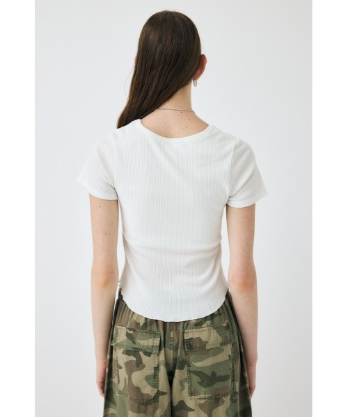 MOUSSY(マウジー)の「【EC・一部店舗限定】CUP IN トップス(Tシャツ/カットソー・レディース・ホワイト/ブラック・FREE)」の9枚目の写真