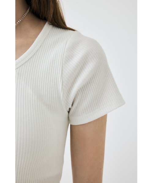 MOUSSY(マウジー)の「【EC・一部店舗限定】CUP IN トップス(Tシャツ/カットソー・レディース・ホワイト/ブラック・FREE)」の11枚目の写真