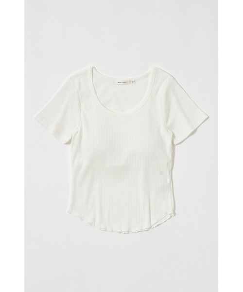 MOUSSY(マウジー)の「【EC・一部店舗限定】CUP IN トップス(Tシャツ/カットソー・レディース・ホワイト/ブラック・FREE)」の13枚目の写真