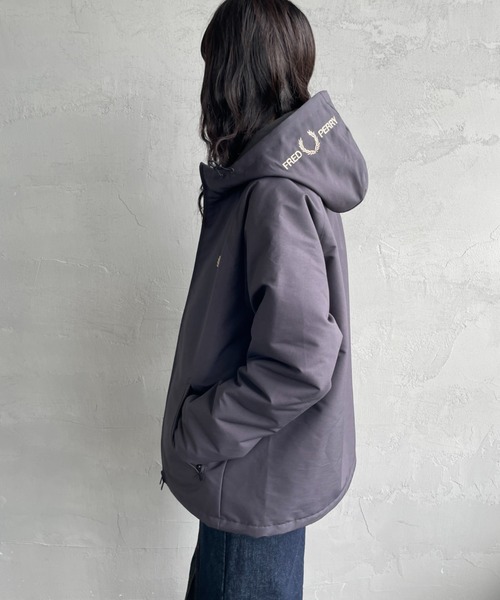 フレッドペリー ジャケット パデッド パーカー コート FRED PERRY/フレッドペリー] 別注 パデッド フード刺繍シェル