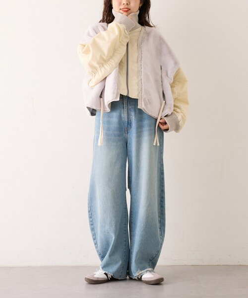 etsinta（エシンタ）の「【etsinta】ファー切替ショートスタンド