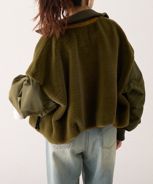 etsinta（エシンタ）の「【etsinta】ファー切替ショートスタンド