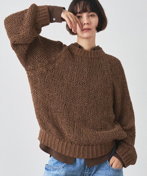 Whim Gazette（ウィムガゼット）の「3Gニットプルオーバー（ニット/セーター・レディース・チャコールグレー/ブラウン/ベージュ・FREE）」の3枚目の写真