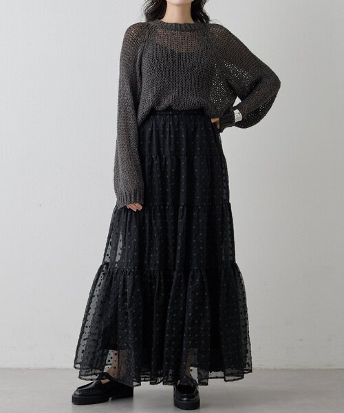 Whim Gazette（ウィムガゼット）の「3Gニットプルオーバー（ニット/セーター・レディース・チャコールグレー/ブラウン/ベージュ・FREE）」の7枚目の写真