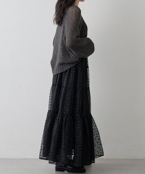 Whim Gazette（ウィムガゼット）の「3Gニットプルオーバー（ニット/セーター・レディース・チャコールグレー/ブラウン/ベージュ・FREE）」の4枚目の写真