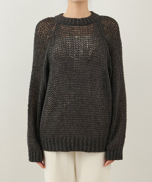 Whim Gazette（ウィムガゼット）の「3Gニットプルオーバー（ニット/セーター・レディース・チャコールグレー/ブラウン/ベージュ・FREE）」の10枚目の写真