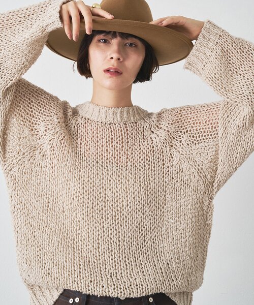 Whim Gazette（ウィムガゼット）の「3Gニットプルオーバー（ニット/セーター・レディース・チャコールグレー/ブラウン/ベージュ・FREE）」の18枚目の写真