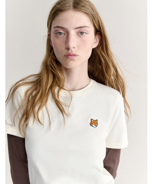 Maison Kitsune(メゾンキツネ)の「FOX HEAD REGULAR TEE-SHIRT(Tシャツ/カットソー・レディース・ブラック/ホワイト/ネイビー/ライトイエロー/ベージュ・L/M/S/XS/XL)」の3枚目の写真