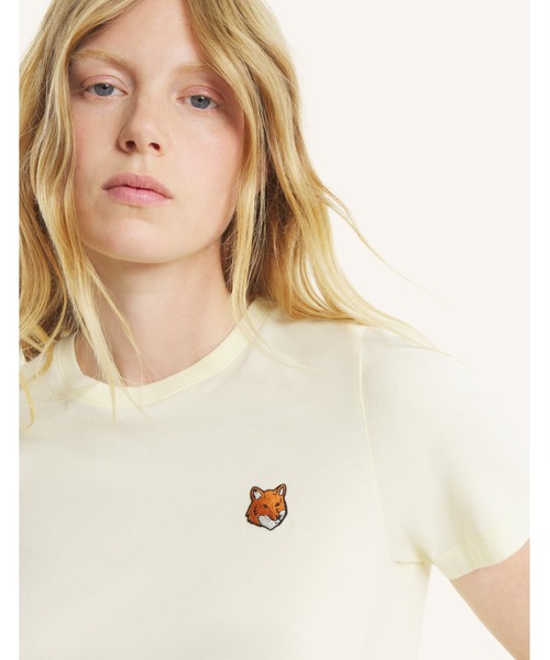 Maison Kitsune(メゾンキツネ)の「FOX HEAD REGULAR TEE-SHIRT(Tシャツ/カットソー・レディース・ブラック/ホワイト/ネイビー/ライトイエロー/ベージュ・L/M/S/XS/XL)」の7枚目の写真