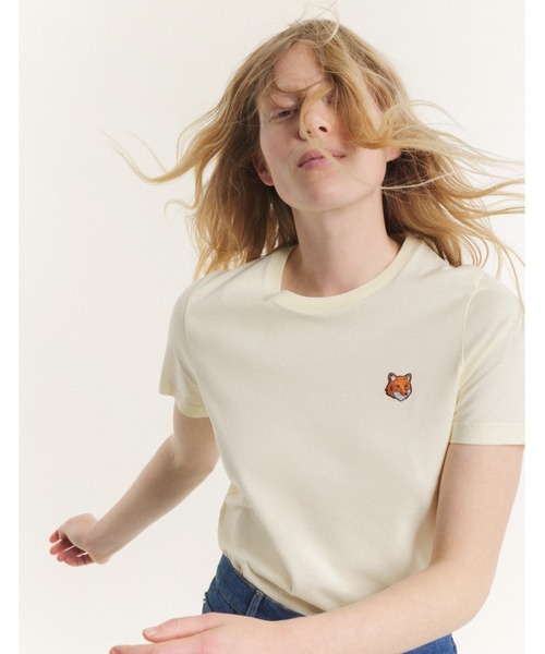 Maison Kitsune(メゾンキツネ)の「FOX HEAD REGULAR TEE-SHIRT(Tシャツ/カットソー・レディース・ブラック/ホワイト/ネイビー/ライトイエロー/ベージュ・L/M/S/XS/XL)」の6枚目の写真