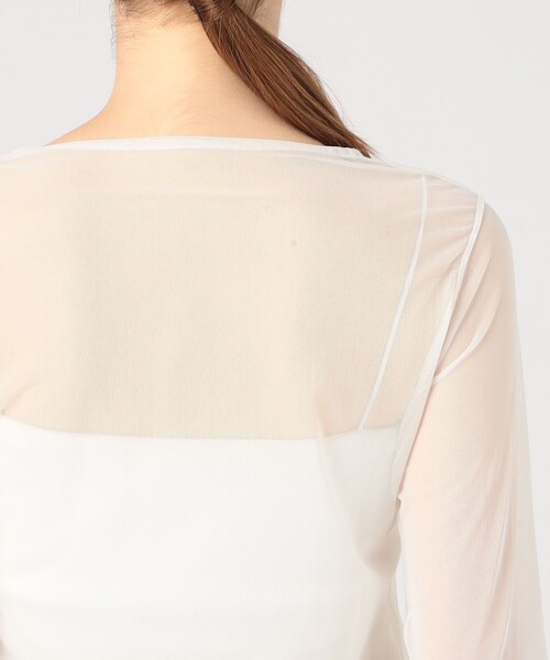 SIMONE WILD(シモーネワイルド)の「Simone Wild MESH EASY LS シアーロングスリーブプルオーバー(Tシャツ/カットソー・レディース・ホワイト・S)」の7枚目の写真