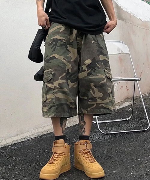 NO WAY(ノーウェイ)の「/Bz/迷彩カーゴ風ハーフパンツ(カーゴパンツ・メンズ・カモフラージュ・FREE)」の8枚目の写真