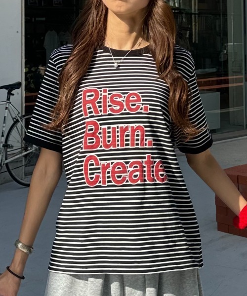 SARA - ボーダーT（Tシャツ/カットソー）｜INTER FACTORY（インター