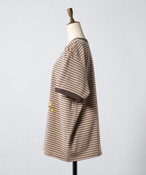 INTER FACTORY（インターファクトリー）の「SARA - ボーダーT（Tシャツ/カットソー・レディース・ブラウン/ブラック・FREE）」の22枚目の写真