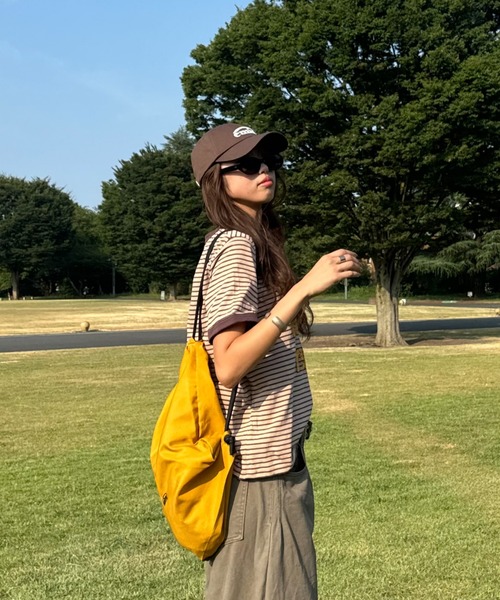 INTER FACTORY（インターファクトリー）の「SARA - ボーダーT（Tシャツ/カットソー・レディース・ブラウン/ブラック・FREE）」の9枚目の写真