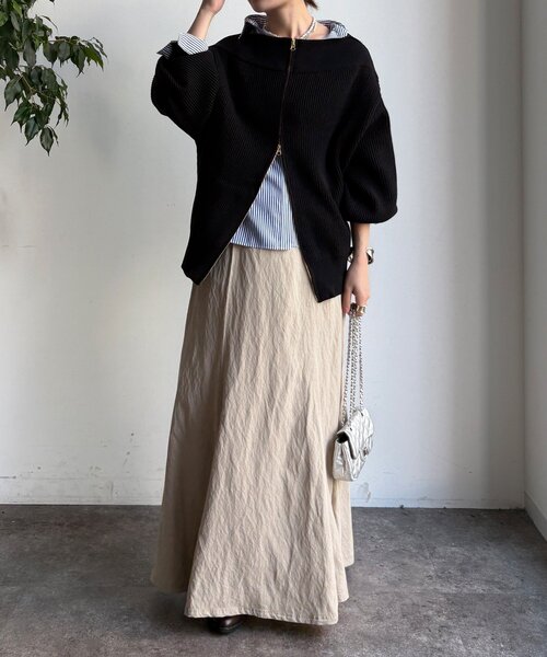 セール】フロントジップニット（ニット/セーター）｜DouDou（ドゥドゥ