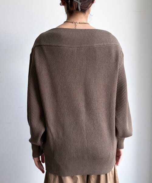 DouDou（ドゥドゥ）の「フロントジップニット（ニット/セーター・レディース・モカ/チャコールグレー/ブラック/アイボリー・FREE）」の17枚目の写真