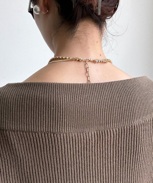 DouDou（ドゥドゥ）の「フロントジップニット（ニット/セーター・レディース・モカ/チャコールグレー/ブラック/アイボリー・FREE）」の19枚目の写真