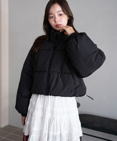 WEGO（ウィゴー）の「WEGO/【25年秋冬新作】2WAYファーフード 中綿ショートブルゾン（ダウンジャケット/コート・レディース・ブラック/ブラウン/ホワイト・SMALL/MEDIUM）」の12枚目の写真