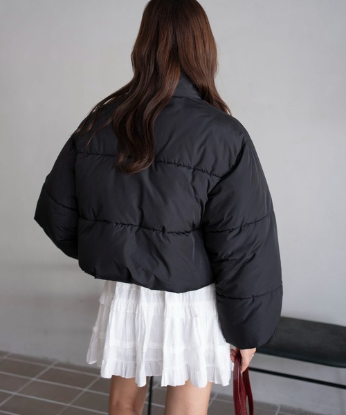 WEGO（ウィゴー）の「WEGO/【25年秋冬新作】2WAYファーフード 中綿ショートブルゾン（ダウンジャケット/コート・レディース・ブラック/ブラウン/ホワイト・SMALL/MEDIUM）」の11枚目の写真