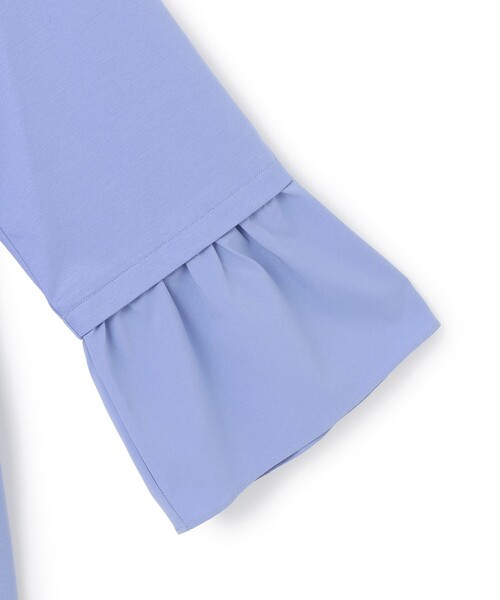 23区 S(ニジュウサンクチイサイサイズ)の「【洗える】シルキータフタコンビ ペプラム カットソー(Tシャツ/カットソー・レディース・ホワイト系/ブラック系/黄土色系/スカイブルー系・32)」の13枚目の写真